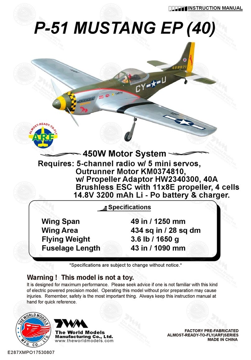 THE WORLD MODELS P-51 MUSTANG EP instruction manual