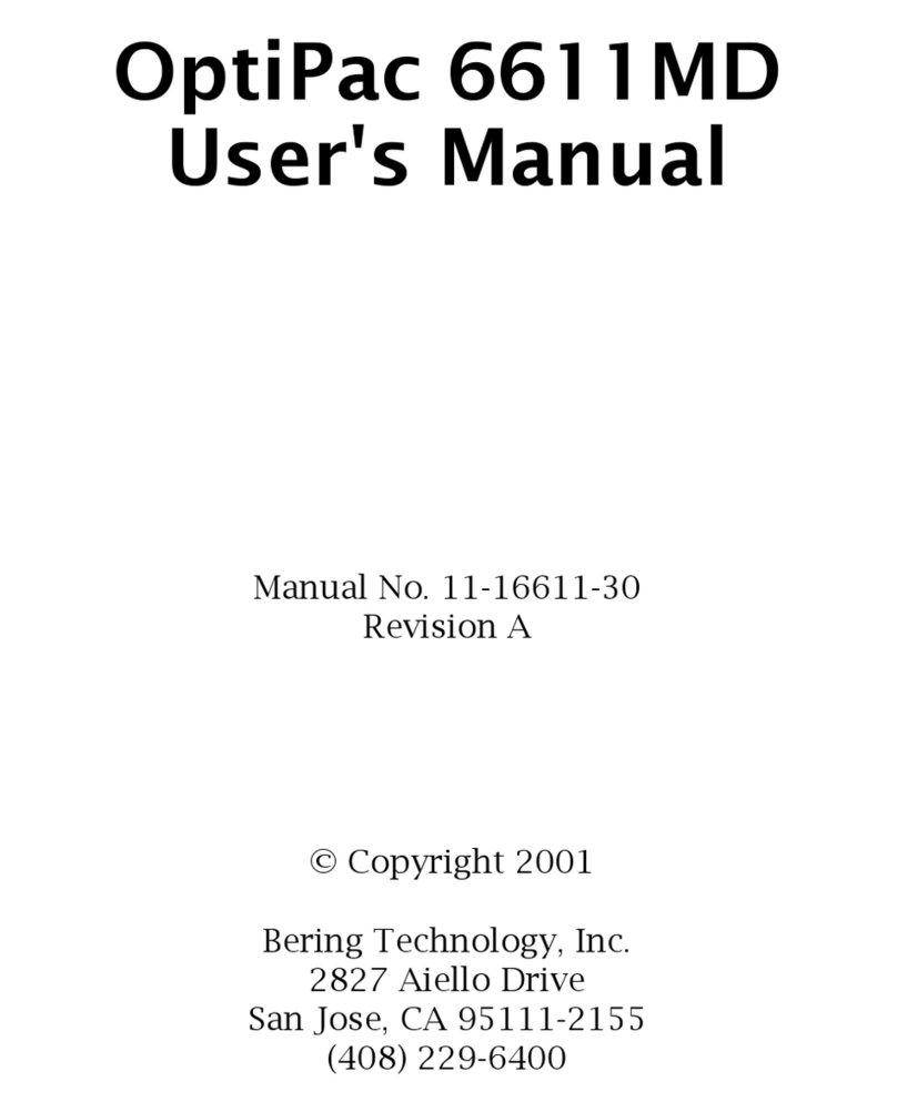 Bering optipac 6611MD user manual