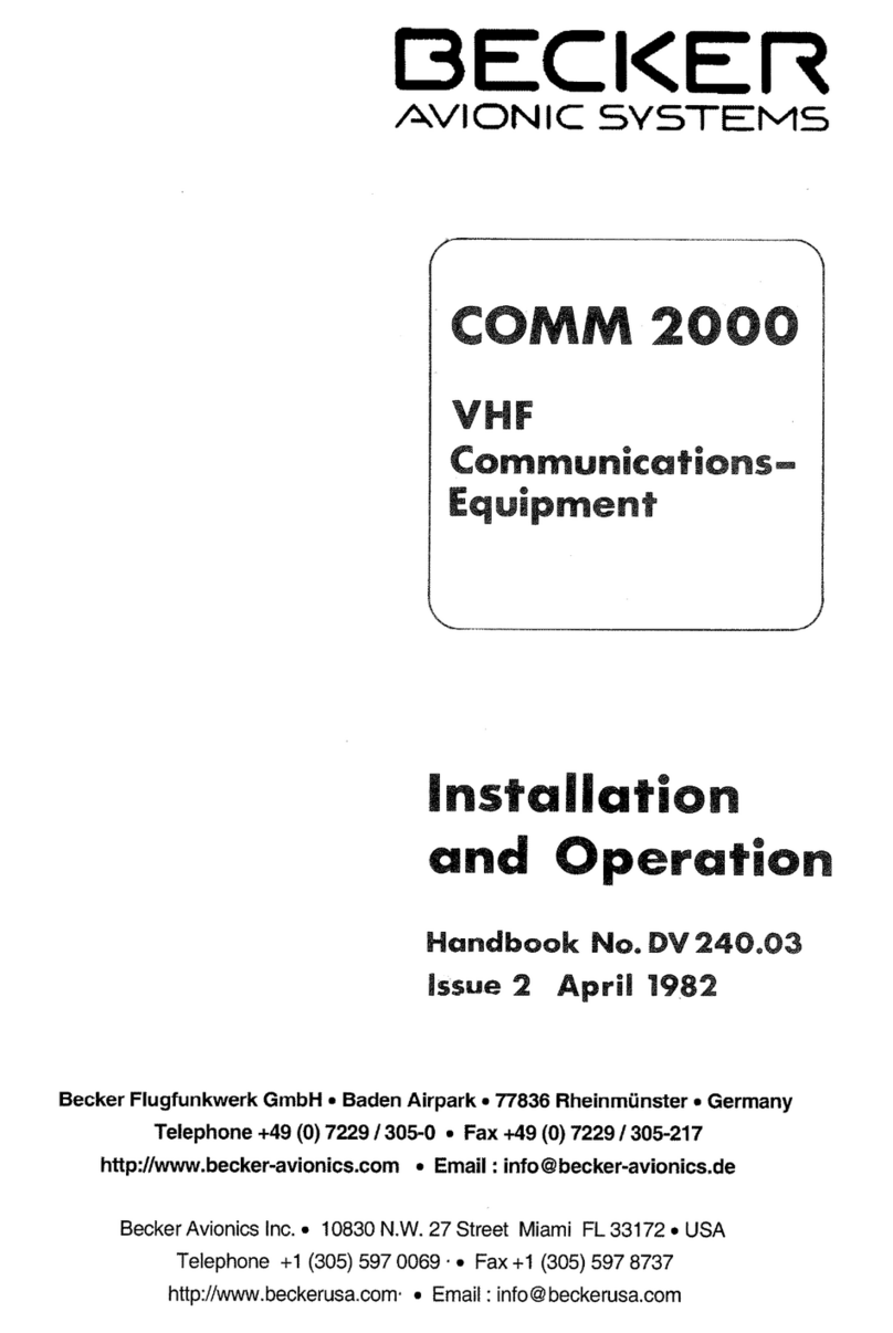 Becker COMM 2000 Owner's manual