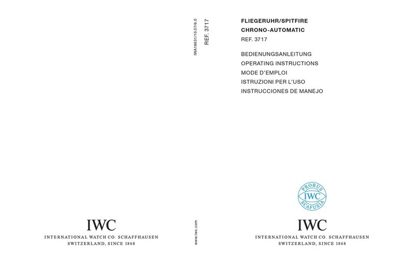 iwc FLIEGERUHR Operating	 instruction