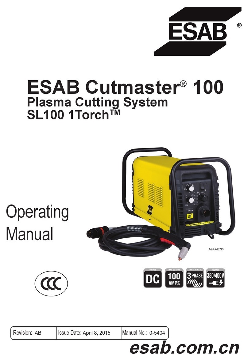 ESAB Cutmaster 100 SL100 1Torch operating manual