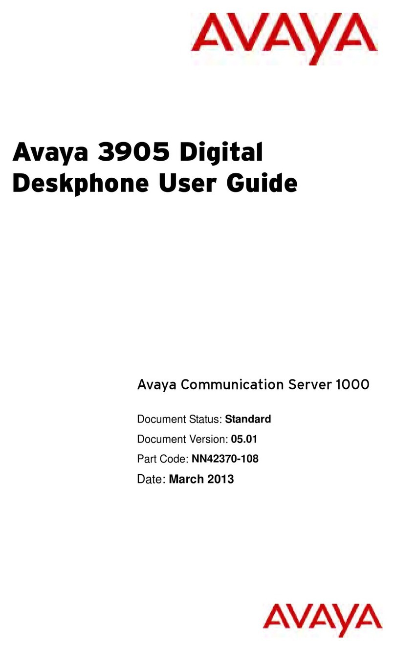 Avaya 3905 User manual