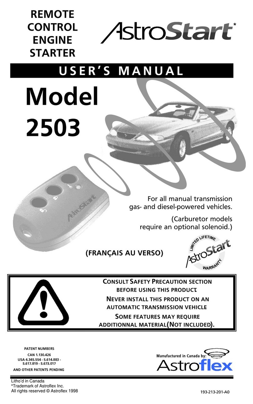 AstroStart 2503 User manual