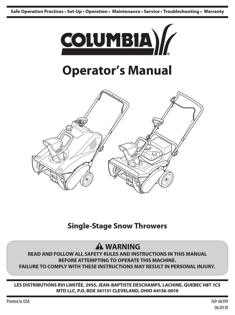 Columbia Single-Stage Operator's manual