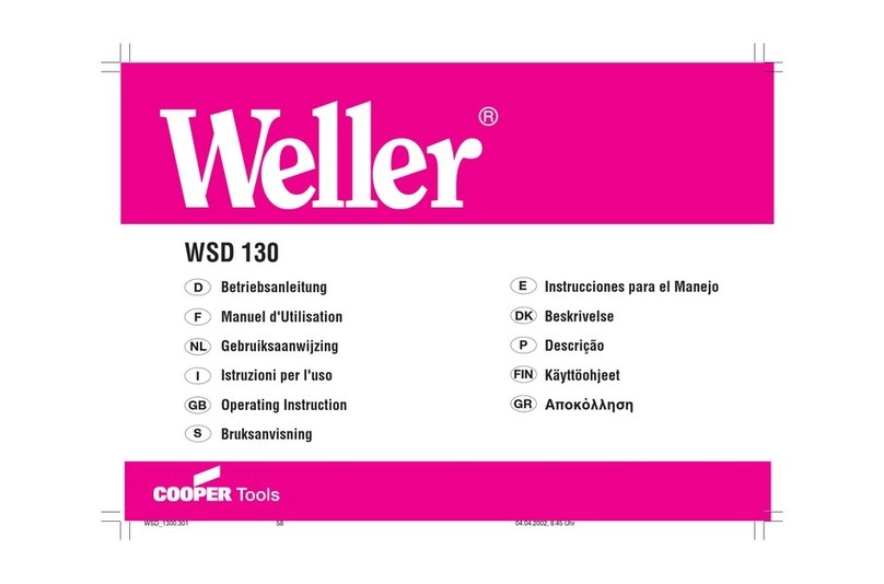 Weller WSD 130 operating instructions