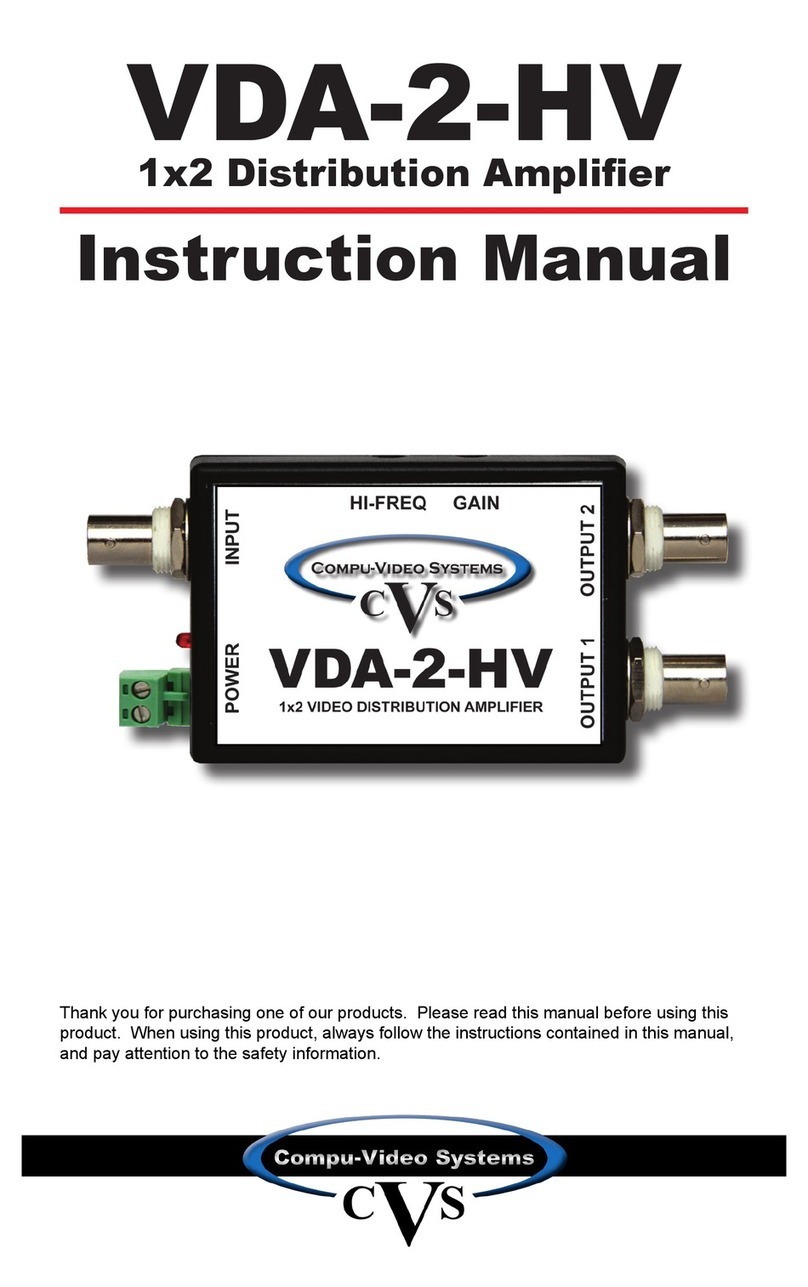 Compu-Video Systems VDA-2-HV instruction manual Compu-Video Systems VDA-2-HV instruction manual