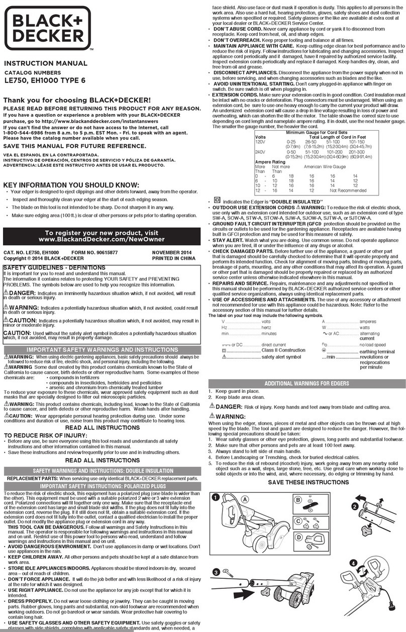 Black & Decker LE750 User manual