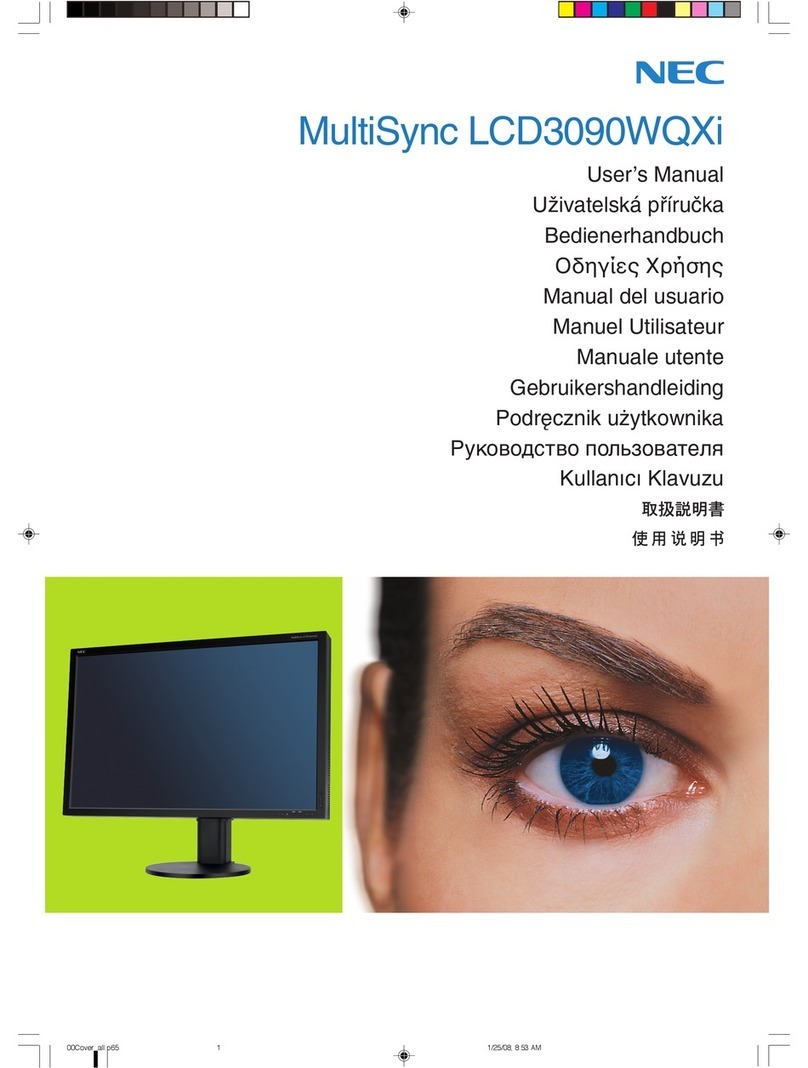 NEC MultiSync LCD3090WQXi User manual