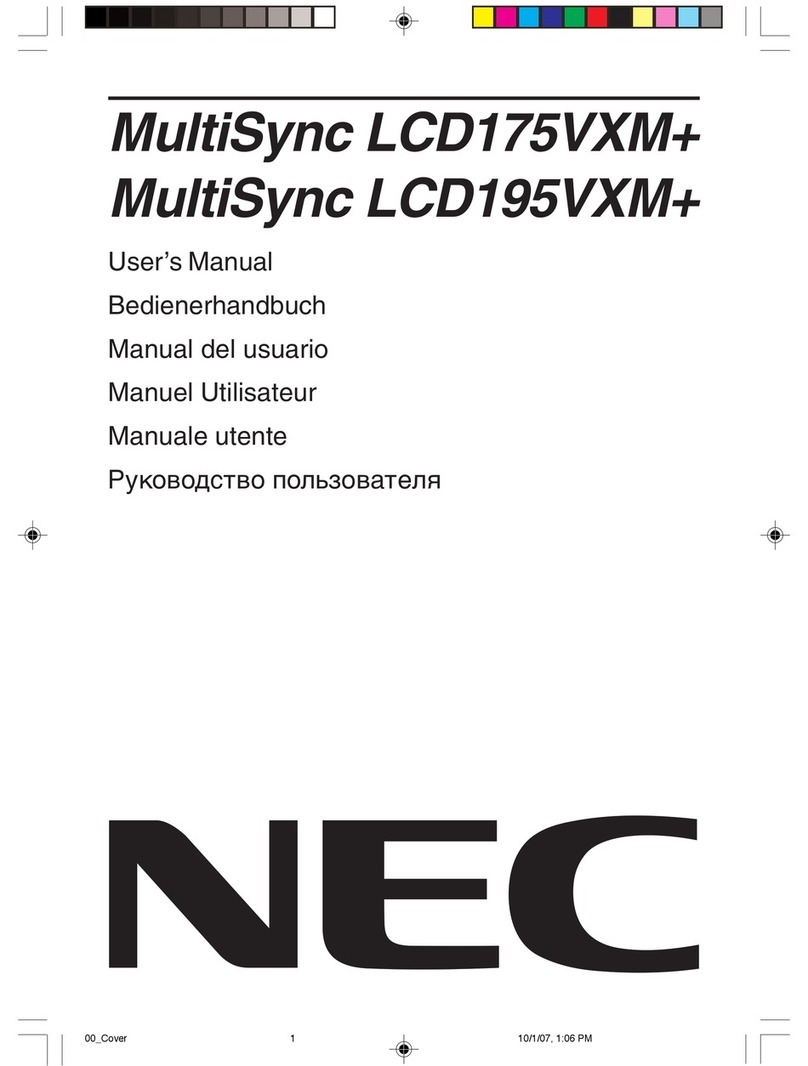 NEC LCD175VXM - MultiSync - 17" LCD Monitor User manual