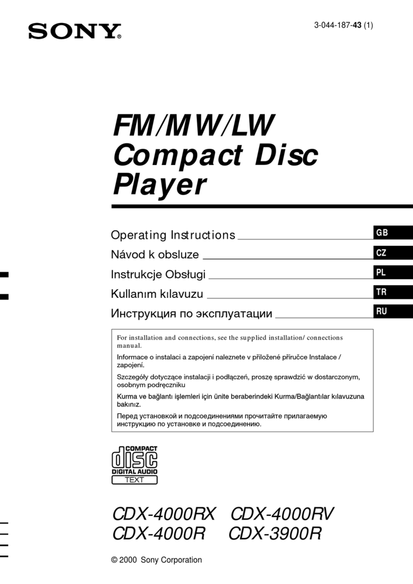 Sony CDX-4000RX User manual