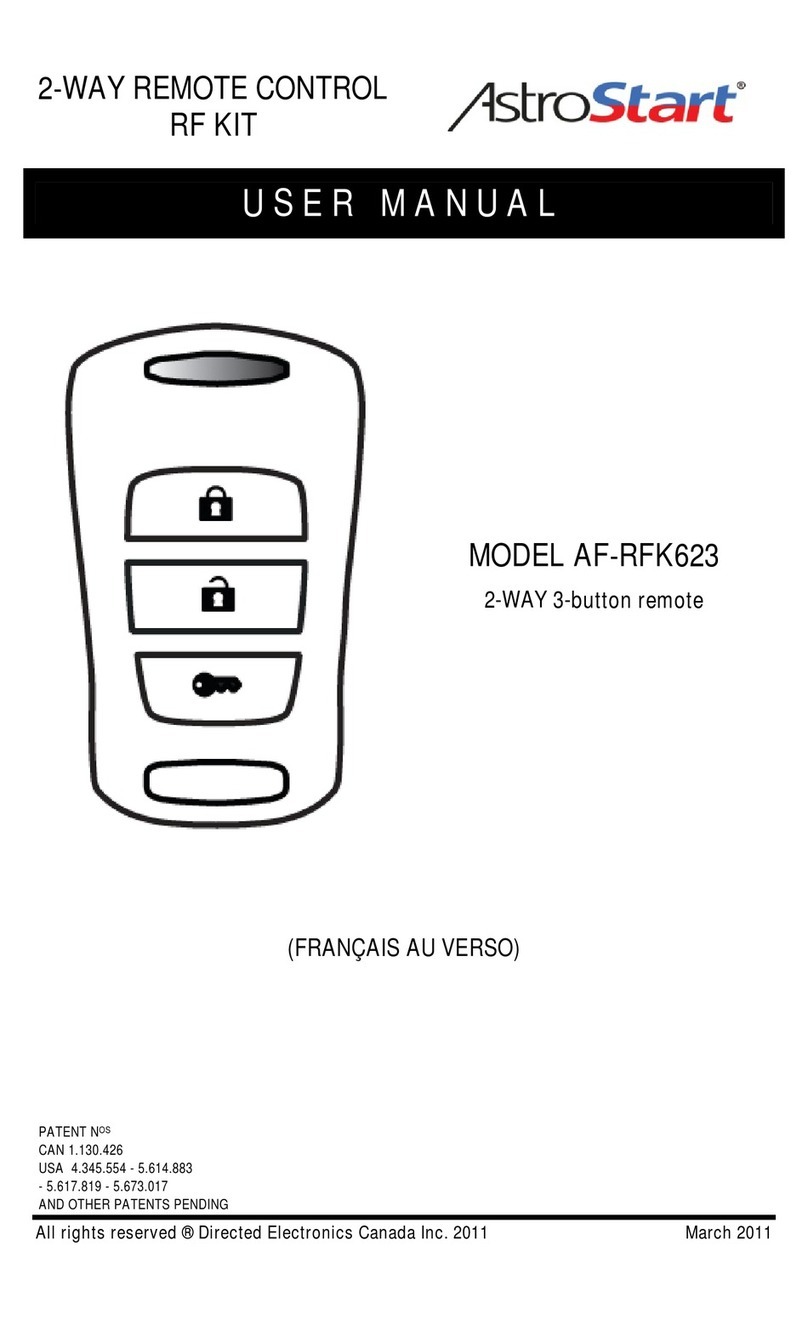 AstroStart AF-RFK623 User manual