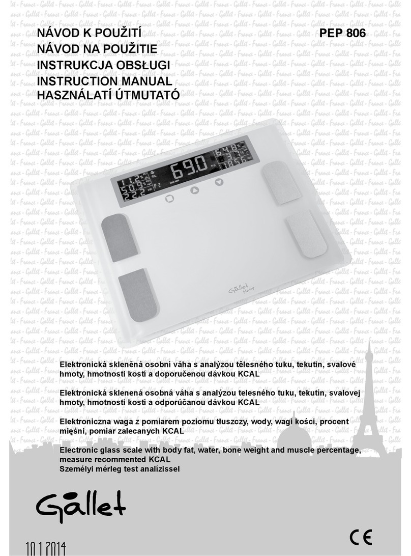 Gallet PEP 806 User manual