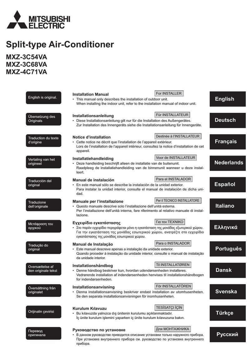 Mitsubishi Electric MXZ-3C68VA User manual