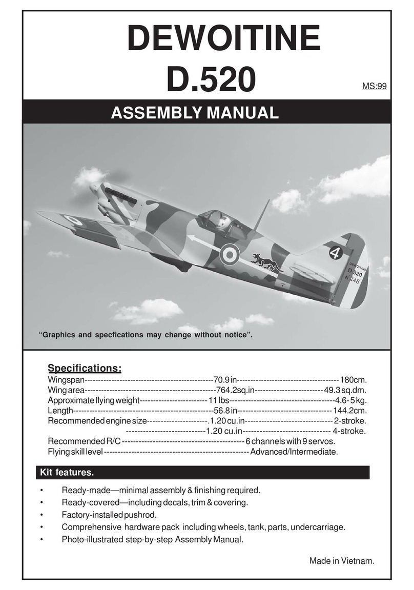 Seagull Models DEWOITINE D.520 User manual