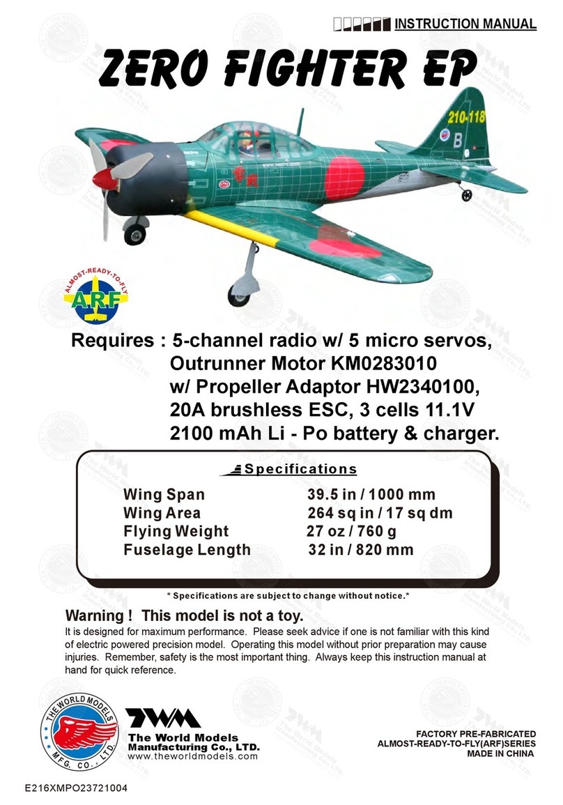 THE WORLD MODELS ZERO FIGHTER EP User manual