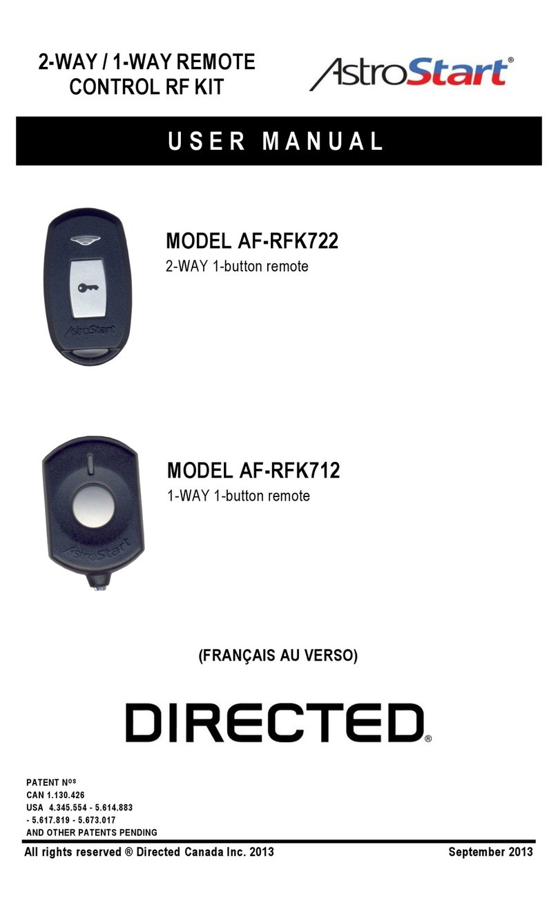 Directed AstroStart AF-RFK722 User manual Directed AstroStart AF-RFK722 User manual