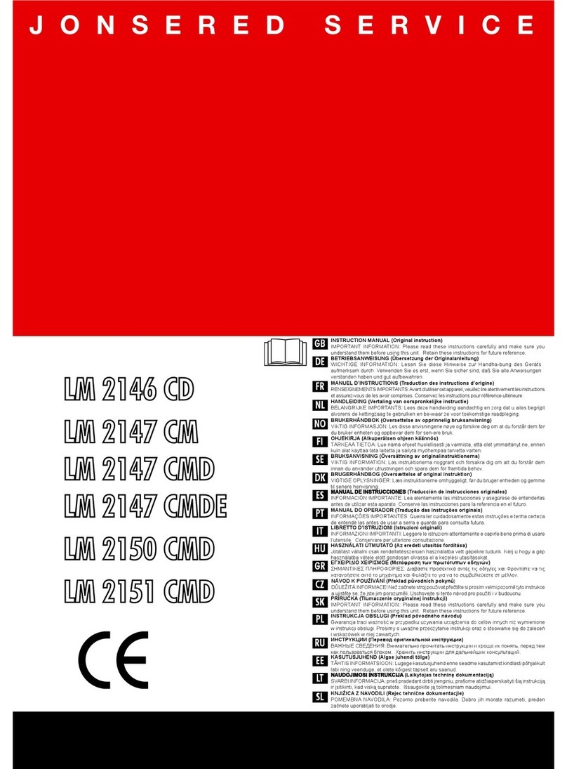 Jonsered LM 2146 CD instruction manual