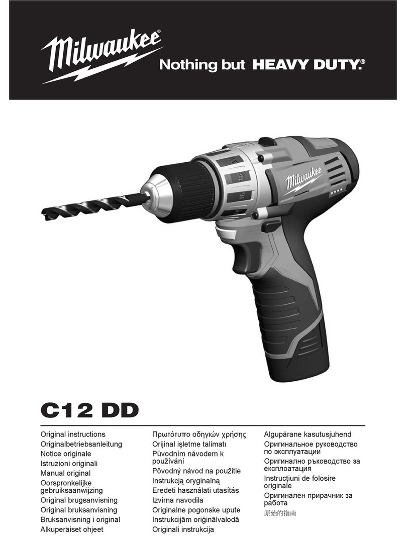 Milwaukee C12 DD Original instructions