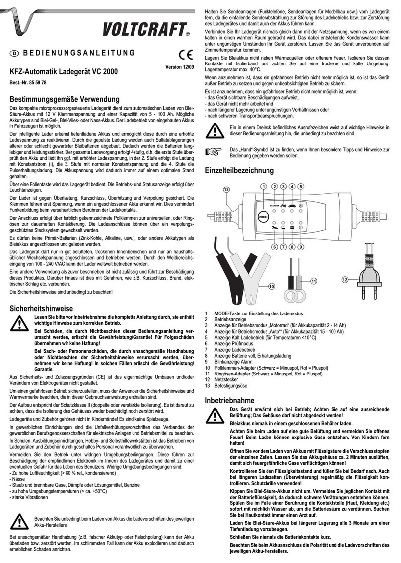 VOLTCRAFT VC2000 operating instructions