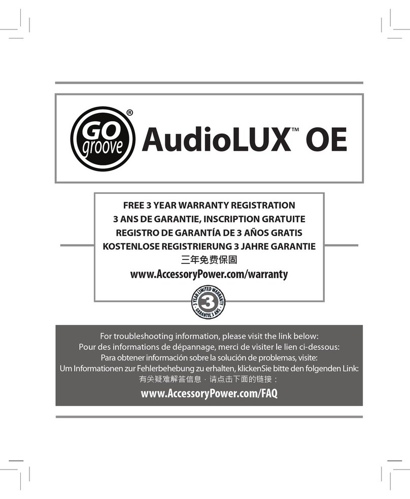 Go groove audiolux oe user manual Go groove audiolux oe user manual