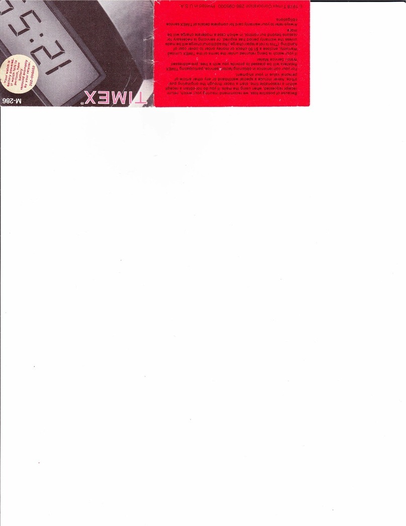 Timex M-286 Marathon Installation and operation manual