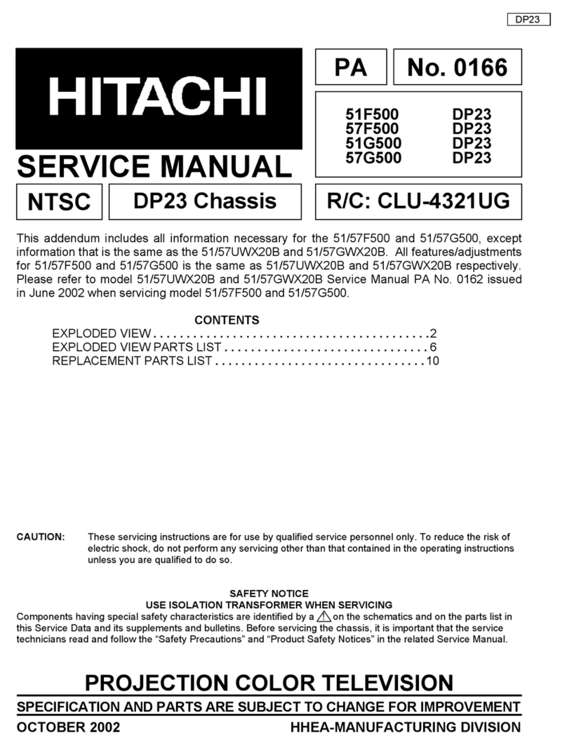 Hitachi 51F500 DP23 Service manual