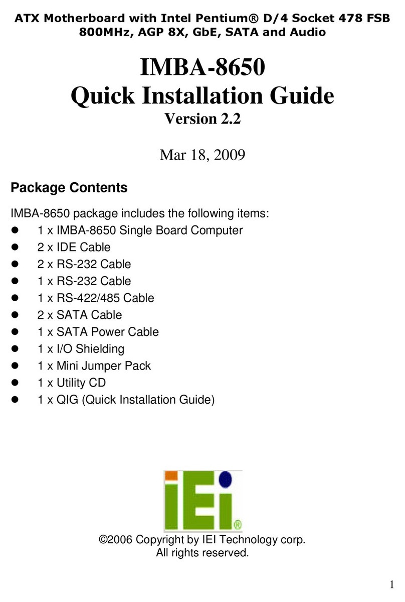 IEI Technology IMBA-8650 User manual