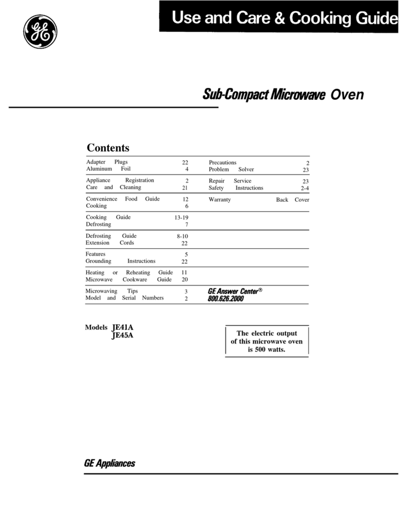 GE JE41A Use and care manual GE JE41A Use and care manual
