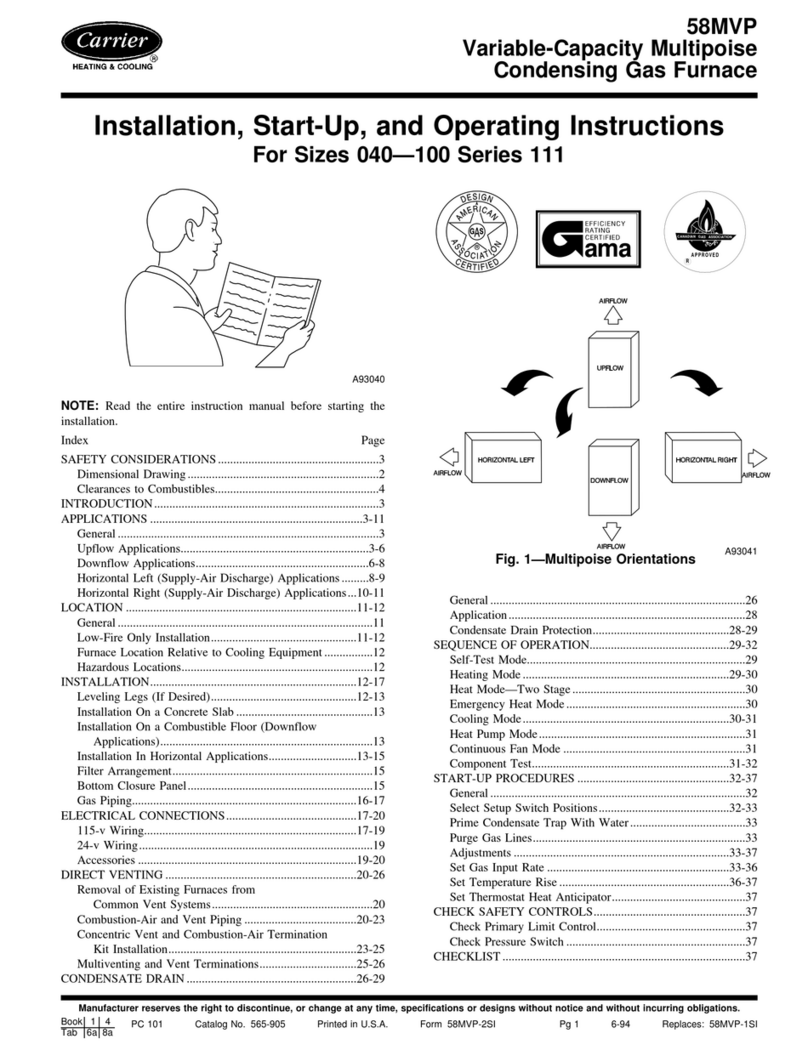 Carrier 58MVP080 Instructions and recipes
