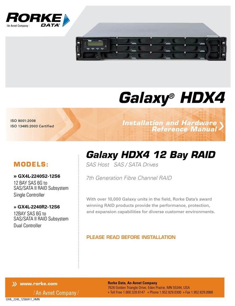 Rorke Data GX4L-2240S2-12S6 Installation and hardware reference manual