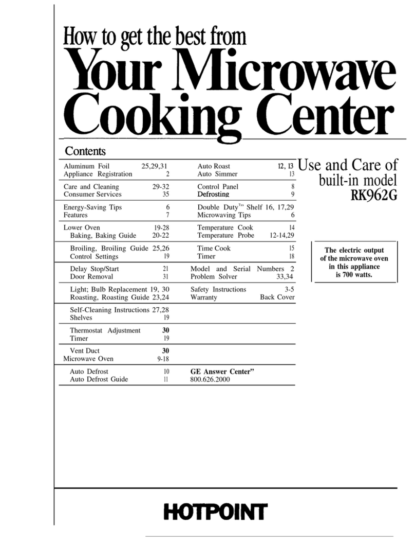 Hotpoint RK962G Installation instructions