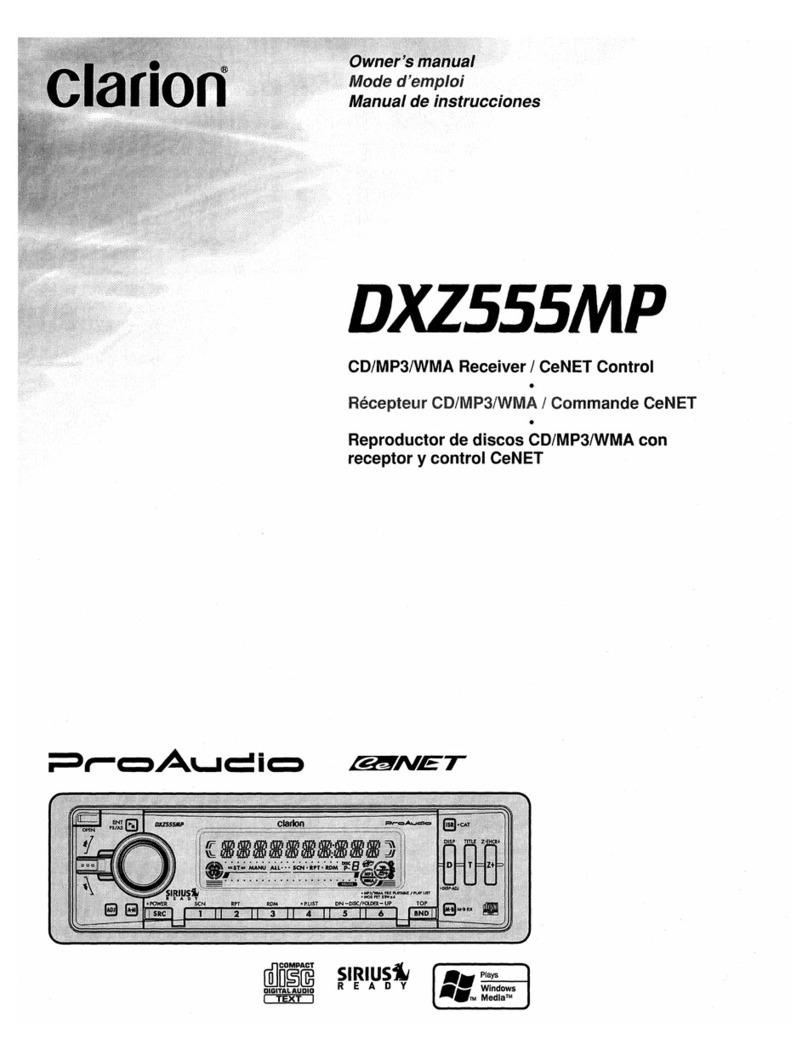 Clarion DXZSSSMP User manual