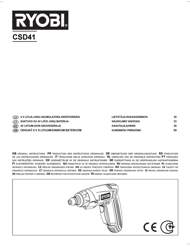 Ryobi CSD41 Original instructions