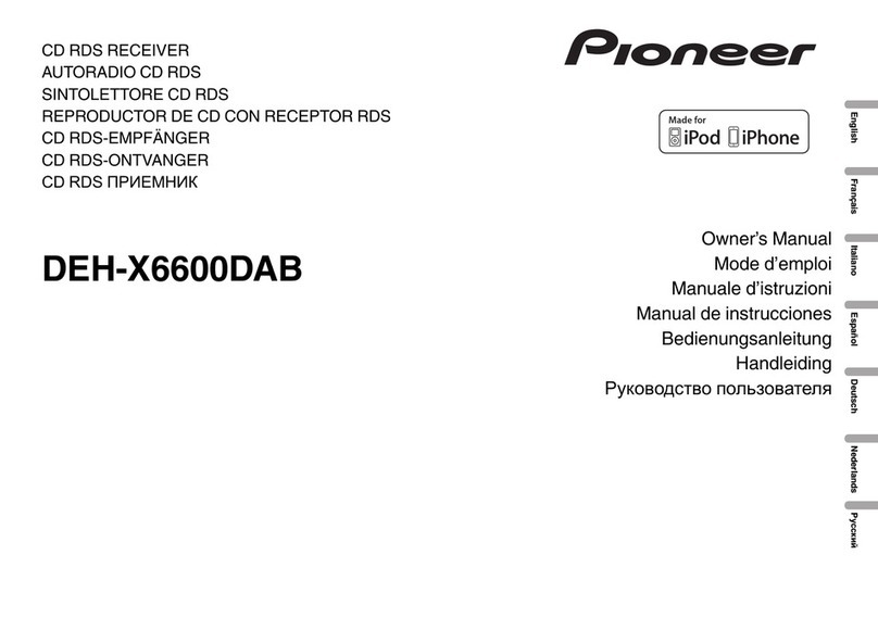 Pioneer DEH-X6600DAB owner's manual