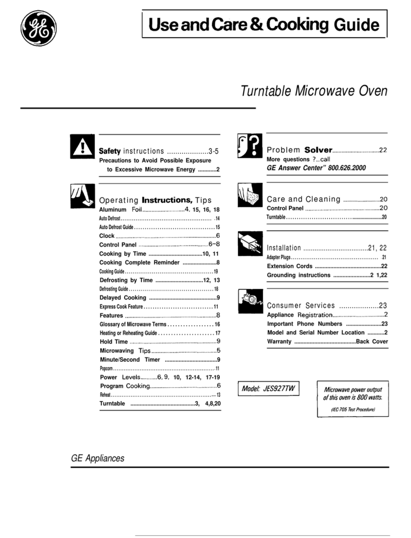 GEAppliances ESG27TW Use and care manual