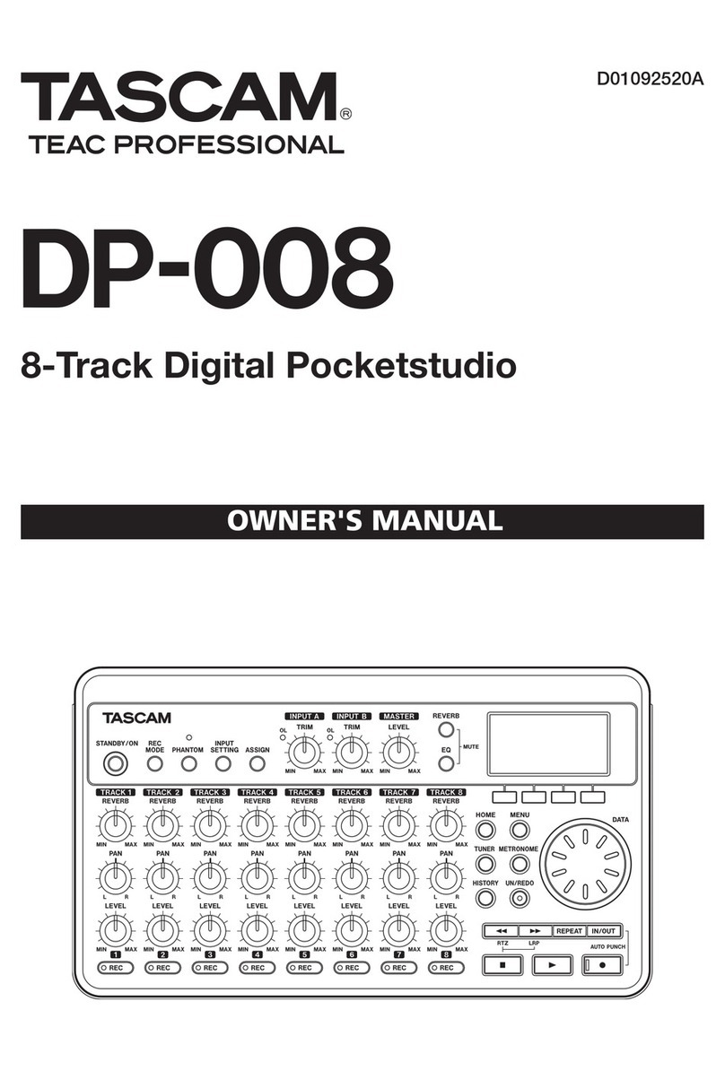Tascam DP-008 User manual