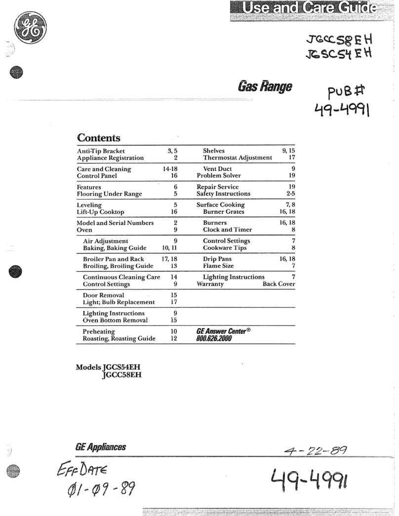 GE JGCS54EH User manual