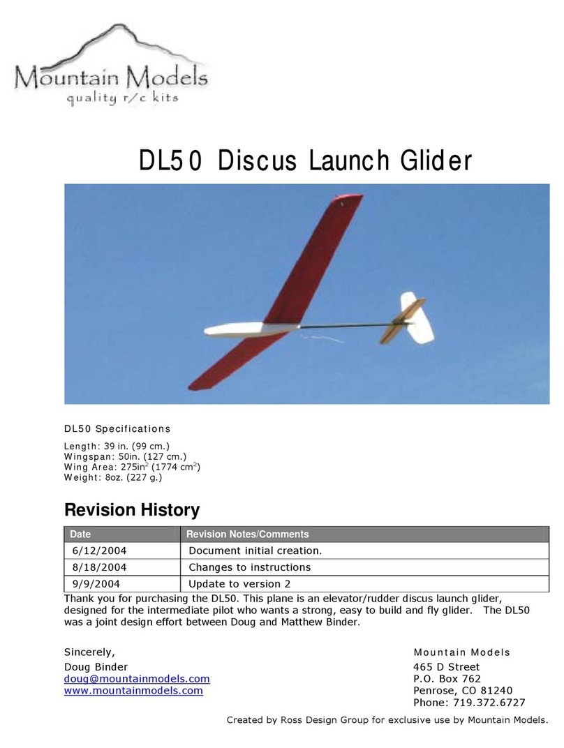 Mountain Models DL50 DISCUS LAUNCH GLIDER Assembly instructions