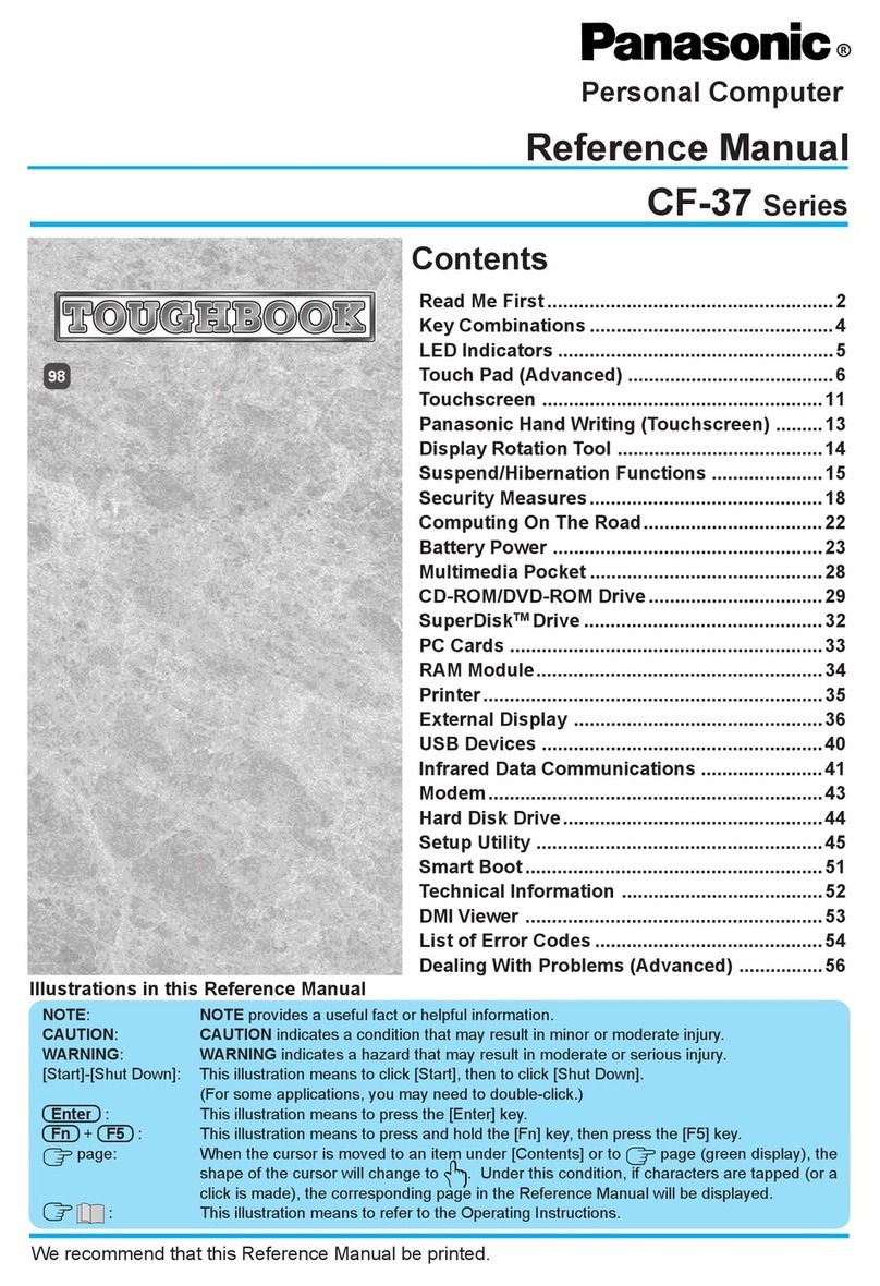 Panasonic CF-37 Series Reference manual