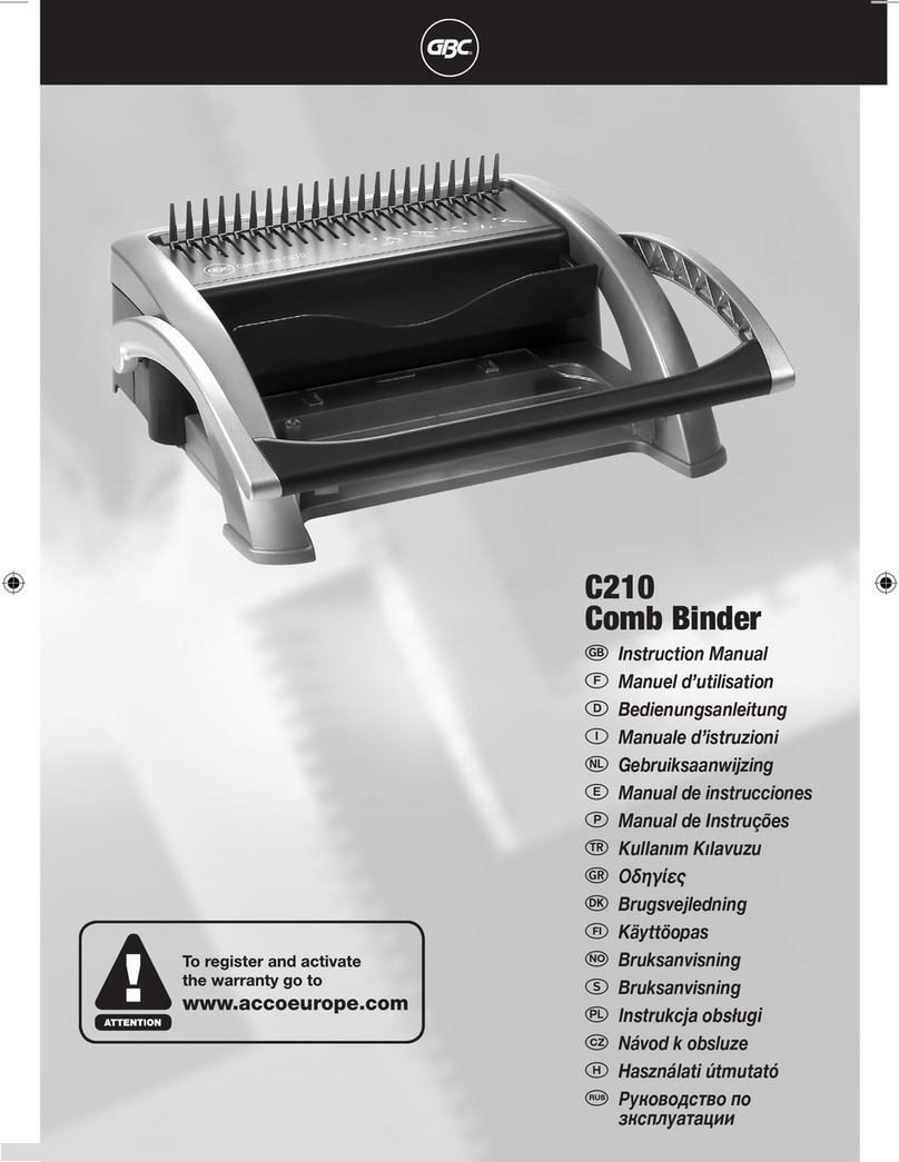 GBC C210 User manual