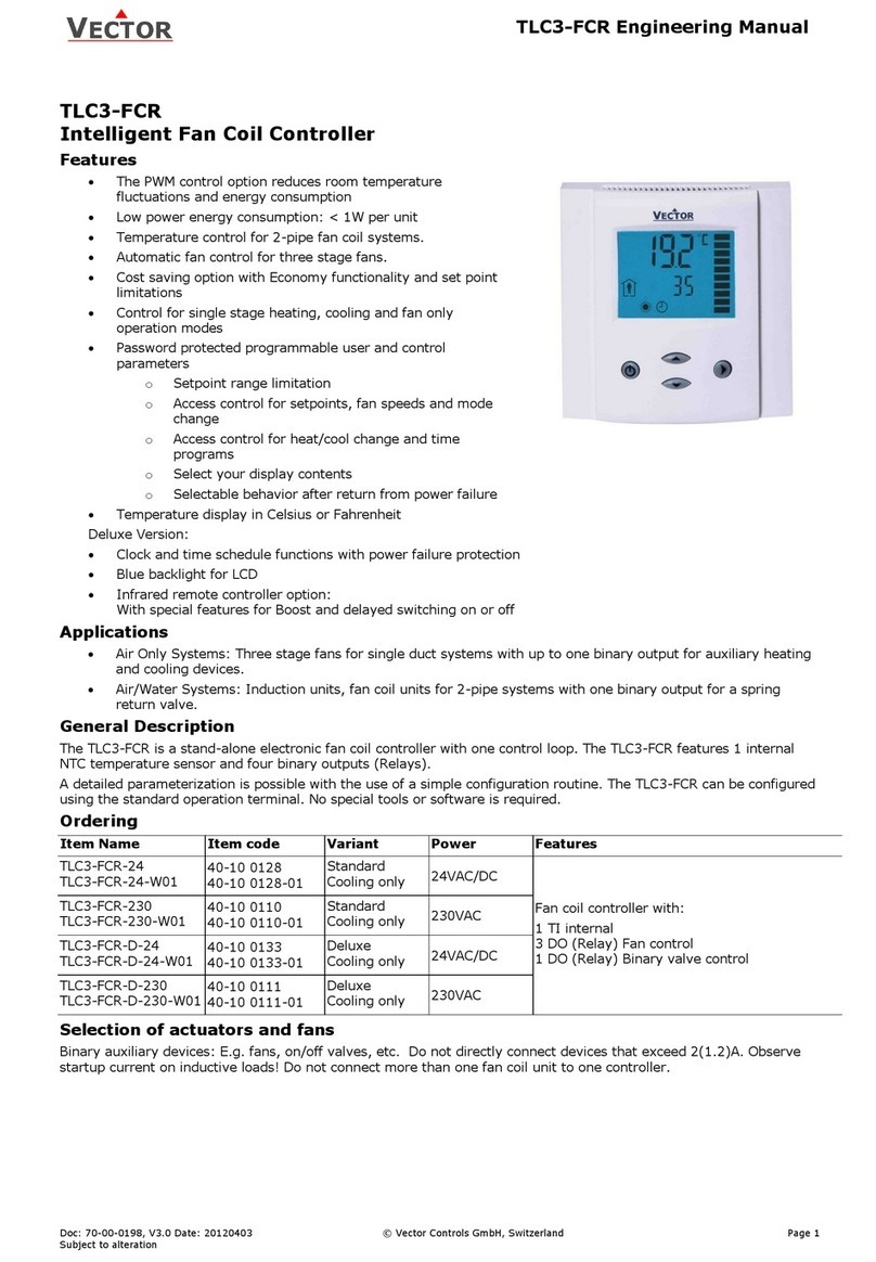 Vector TLC3-FCR Installation and operation manual