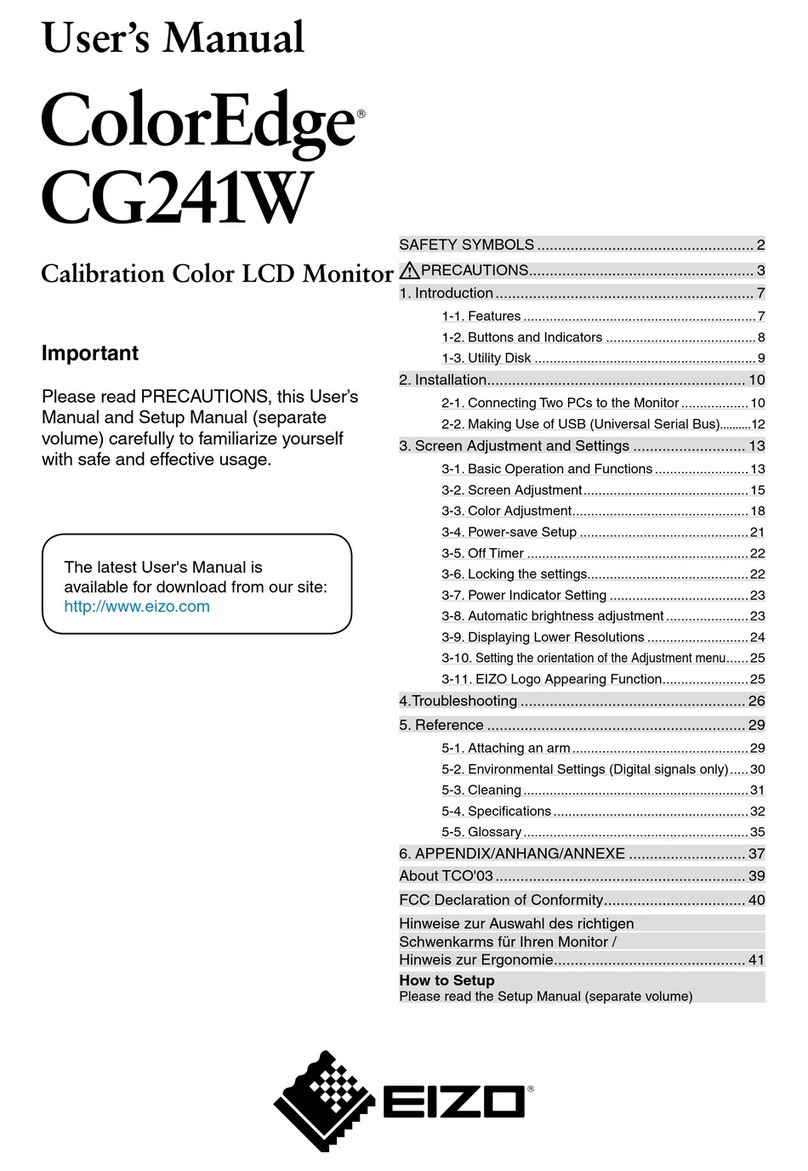 Eizo COLOR EDGE CG241W User manual Eizo COLOR EDGE CG241W User manual