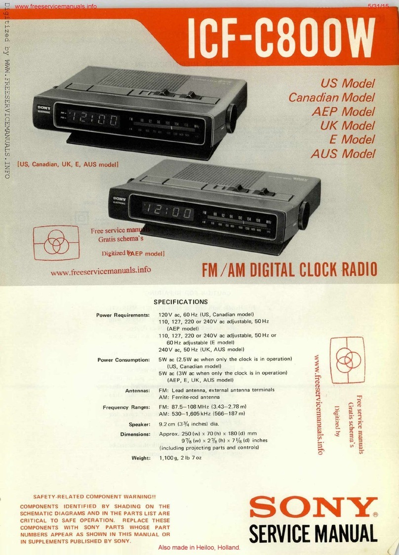 Sony ICF-C800W Service manual