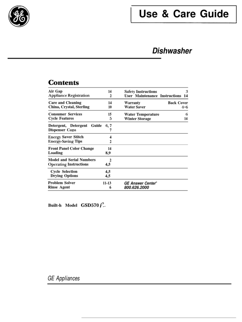 GE GSD570 User manual