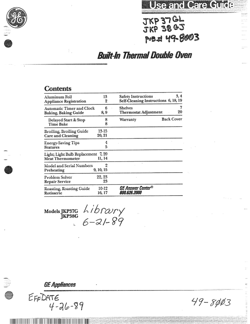 GE JKP37G User manual