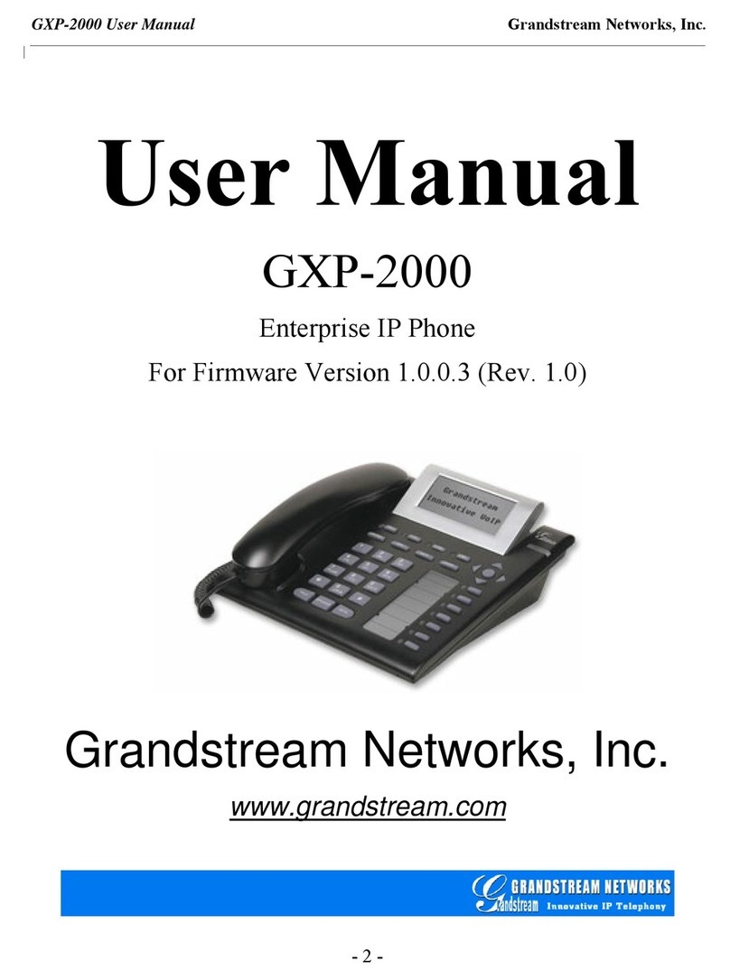 Grandstream Networks Grandstream GXP-2000 User manual Grandstream Networks Grandstream GXP-2000 User manual