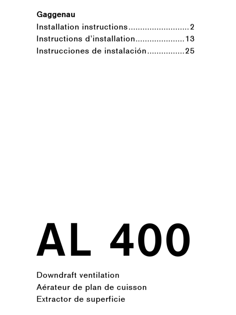 Gaggenau AL 400 installation instructions