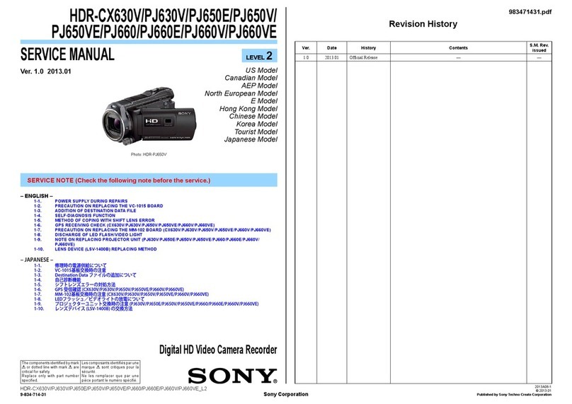 Sony HDR-CX630V User manual