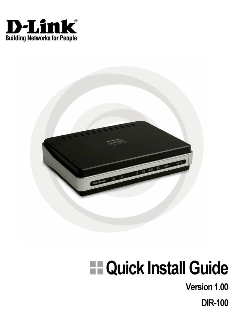 D-Link Ethernet Broadband Router DIR-100 User manual