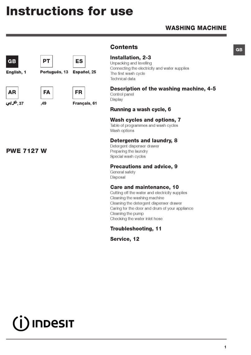 Indesit PWE 7127 W User manual
